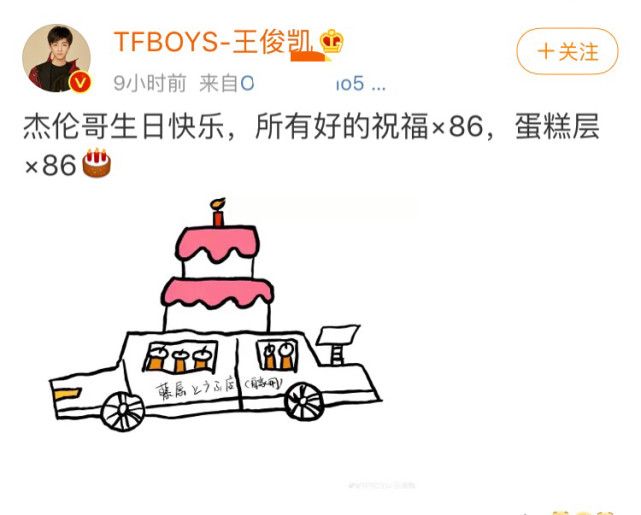 王俊凯画ae86为周杰伦庆生_王俊凯为偶像庆生手绘祝福_:周杰伦王俊凯AE86