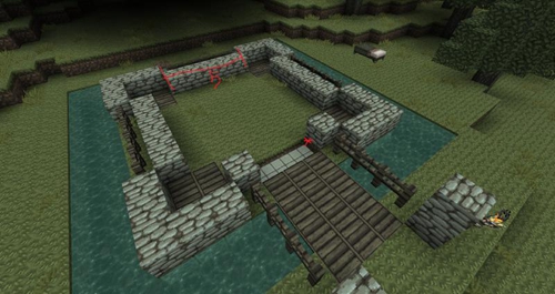 中世纪城堡建造方法_我的世界手机版小型城堡设计图_城堡建造教程