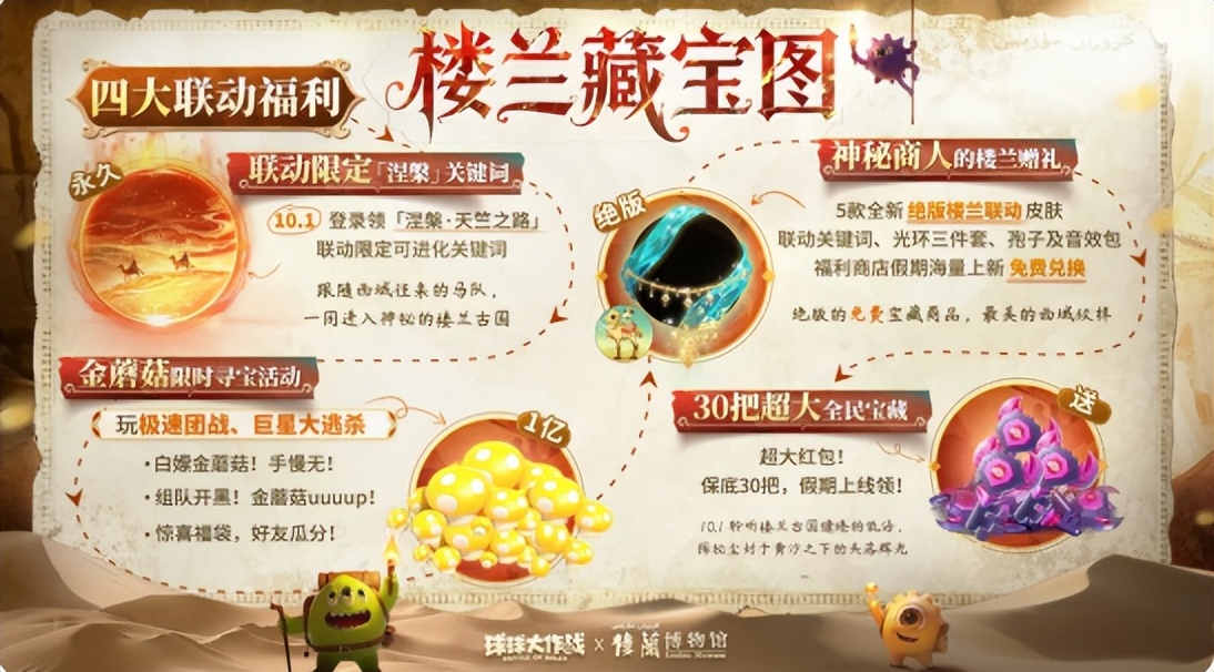 浩瀚沙海寻宝之旅_球球大作战隐藏关键词_波拉哩S10赛季楼兰联动