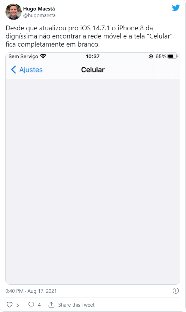 iPhone 升级后无服务问题_蜂窝网络错误无服务_iOS 14.7.1 无服务信号错误