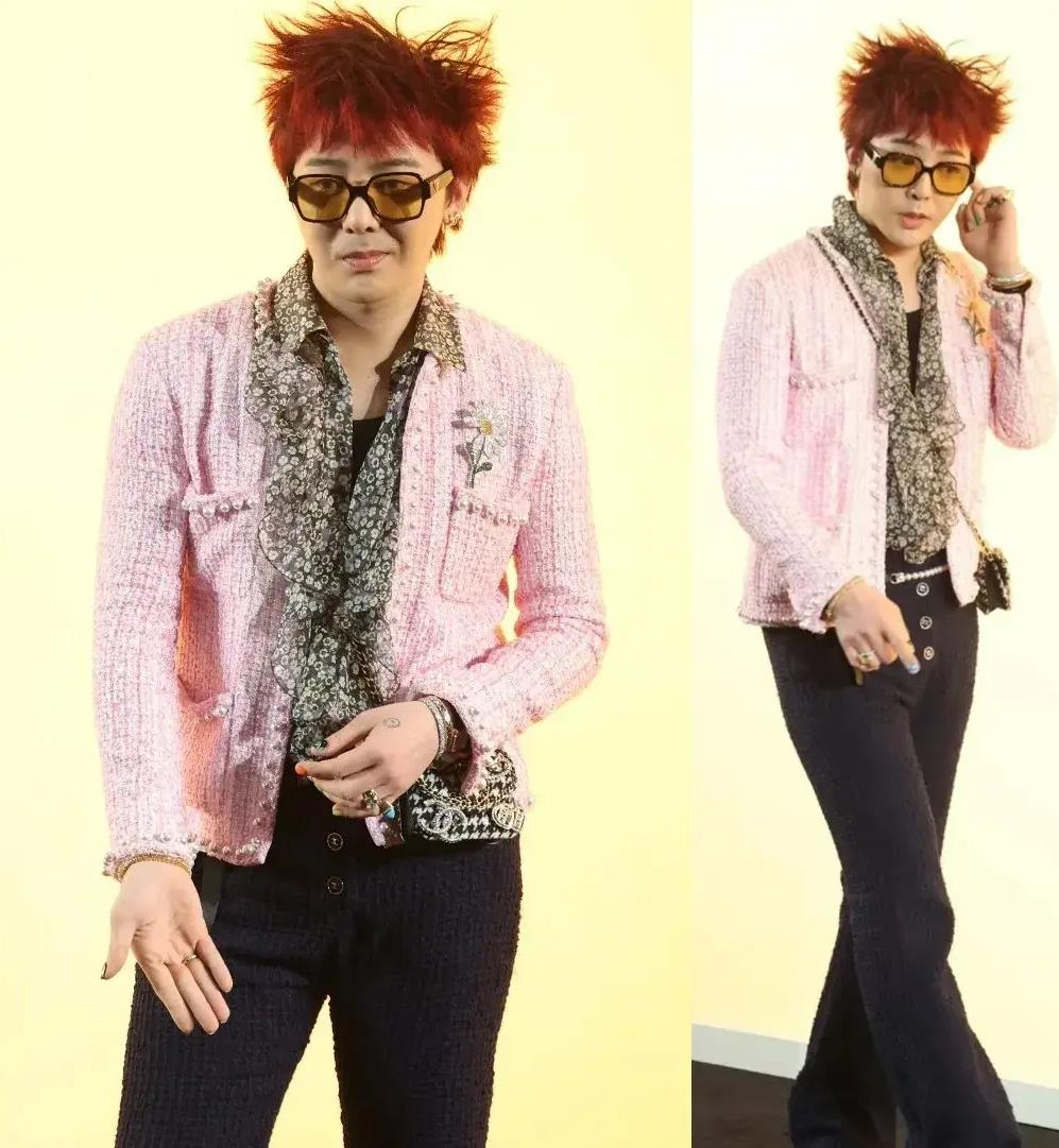 韩国男歌手服装图片_权志龙头巾造型搭配_权志龙近期时尚风格