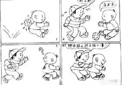 看图写话技巧_看图写话练习方法_看图写话小男孩踢足球