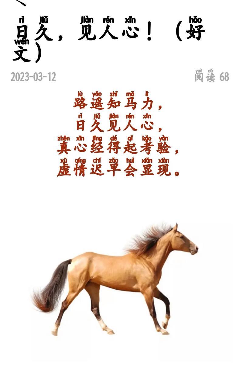 路遥知马力，日久见人心：时间证明真心的智慧