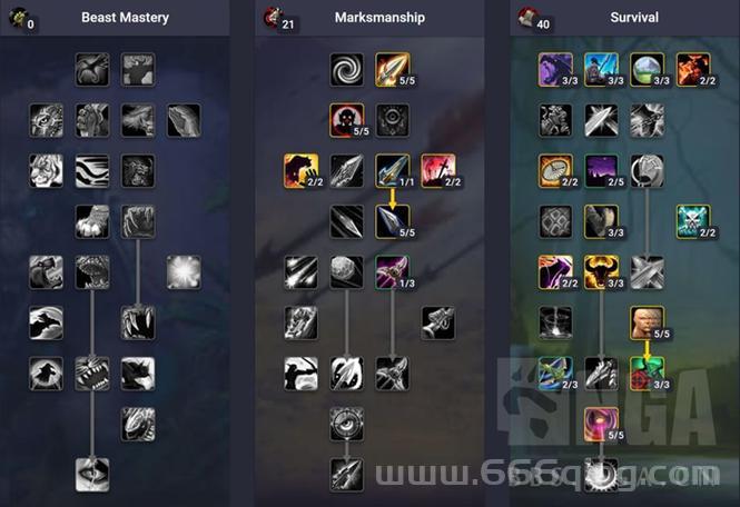 魔兽世界70级猎人PVE天赋怎么点？射击兽王生存选哪个？