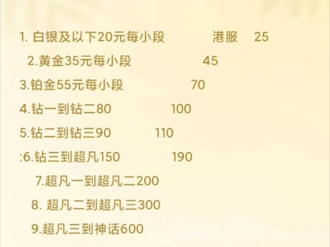 顶呱呱代练一般要多少钱？内行人给你一份详细价格参考！