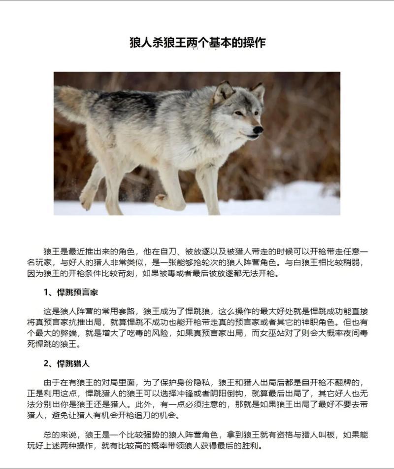 狼人杀游戏新手怎么玩？高玩教你几招快速入门！