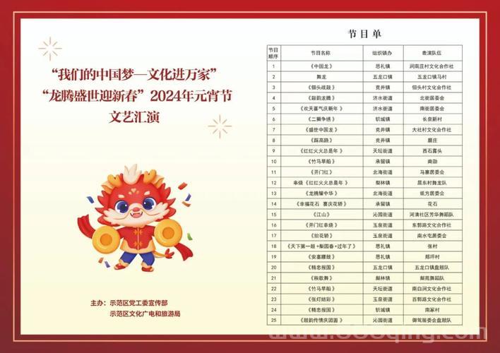 元宵节联欢晚会节目单都有啥？精彩节目不容错过！