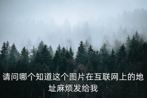 请问哪个知道这个图片在互联网上的地址麻烦发给我