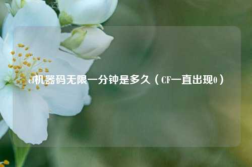 cf机器码无限一分钟是多久（CF一直出现0）