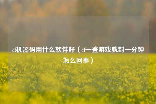 cf机器码用什么软件好（cf一登游戏就封一分钟怎么回事）
