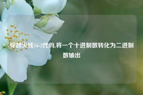穿越火线16-2代码,将一个十进制数转化为二进制数输出