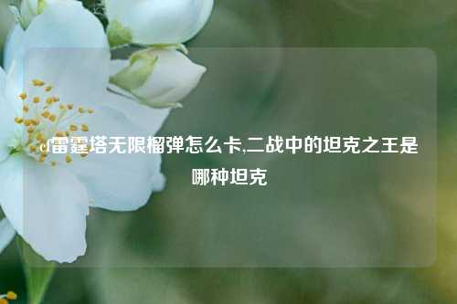 cf雷霆塔无限榴弹怎么卡,二战中的坦克之王是哪种坦克