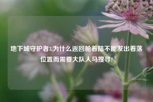 地下城守护者3,为什么返回舱着陆不能发出着落位置而需要大队人马搜寻?