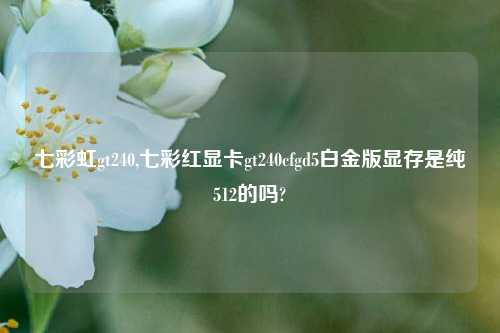 七彩虹gt240,七彩红显卡gt240cfgd5白金版显存是纯512的吗?