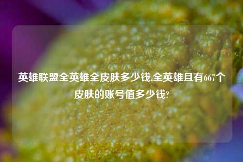 英雄联盟全英雄全皮肤多少钱,全英雄且有667个皮肤的账号值多少钱?
