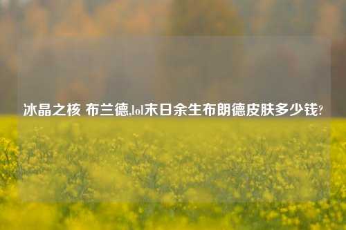 冰晶之核 布兰德,lol末日余生布朗德皮肤多少钱?