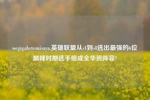 wegigabytemisaya,英雄联盟从s1到s8选出最强的6位巅峰时期选手组成全华班阵容?