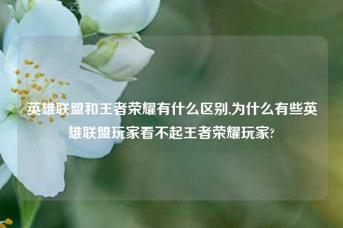 英雄联盟和王者荣耀有什么区别,为什么有些英雄联盟玩家看不起王者荣耀玩家?