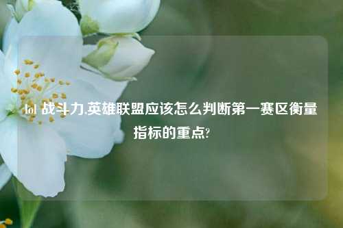 lol 战斗力,英雄联盟应该怎么判断第一赛区衡量指标的重点?