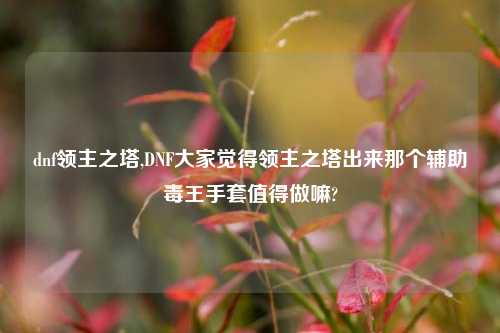 dnf领主之塔,DNF大家觉得领主之塔出来那个辅助毒王手套值得做嘛?