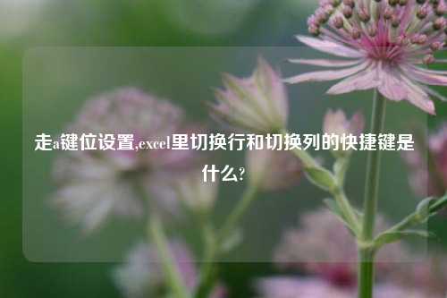 走a键位设置,excel里切换行和切换列的快捷键是什么?