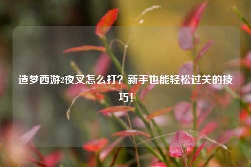 造梦西游2夜叉怎么打？新手也能轻松过关的技巧！